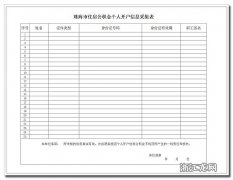 珠海市住房公积金个人开户信息采集表下载入口